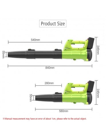 Cordless Leaf Blower with 21V Battery Charger Variable Speed Lightweight for Lawn Care Snow Blowing and Cleaning Debris and Dust US Plug