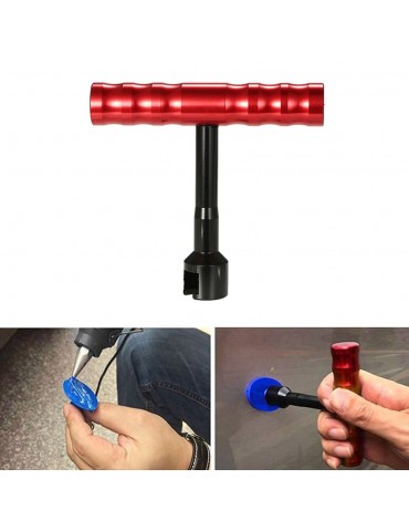 Paintless Dent Repair Tools Kit 1Pcs Red Dent Puller Removal Tool with 10Pcs Plastic Glue Tabs and 1Pcs Glass Lifter Car Suction Cup Vacuum Glass Lifter