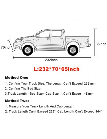 Truck Cover, All Season Car Cover for Pickup Truck, Against Dust, Debris, Windproof UV Protection 170T Replacement for Ford Raptor F150 F250 GMC