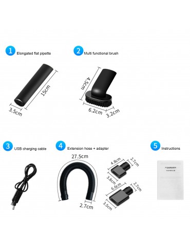 Car Vacuum Cleaner Dust Buster 120W 6000Pa Strong Suction Handheld Vacuum Wireless Quick Charging Portable for Home Kitchen Car Wet Dry Cleaning