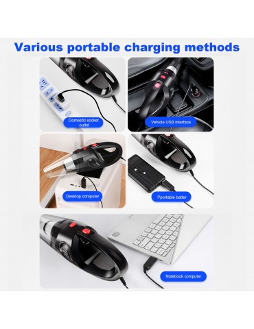 Car Vacuum Cleaner Dust Buster 120W 6000Pa Strong Suction Handheld Vacuum Wireless Quick Charging Portable for Home Kitchen Car Wet Dry Cleaning