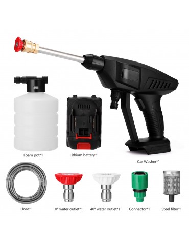 Household Cordless 30Bar High Pressure Car Wash Tool Portable Vehicle Cleaning Machine Electric Automobile Washer