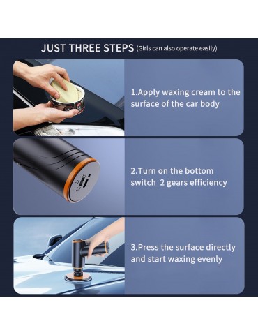 Car Mini Cordless Polisher Wireless Polishing Machine With Brush Scratch Repair Portable Handheld Car Detailing Tools