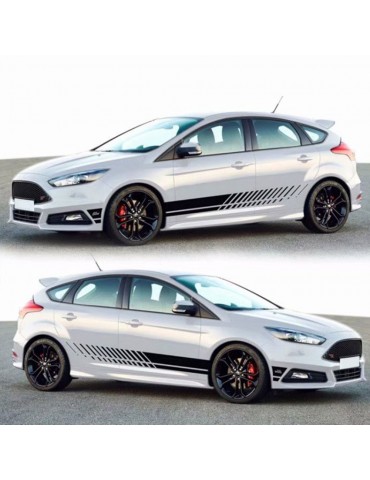 1Pair Car Sticker Sports Racing Stripe Graphic Stickers Body Side Door Vinyl Decals Auto Decoration