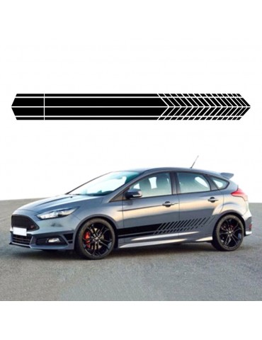 1Pair Car Sticker Sports Racing Stripe Graphic Stickers Body Side Door Vinyl Decals Auto Decoration