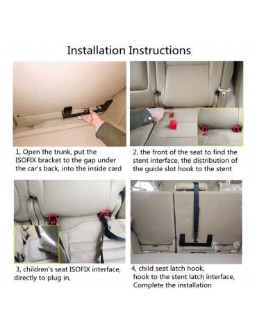 Cars Child Safety Seat Mount Bracket Universal Steel Latch for ISOFIX Belt Connector Seat Belt Bracket Latch