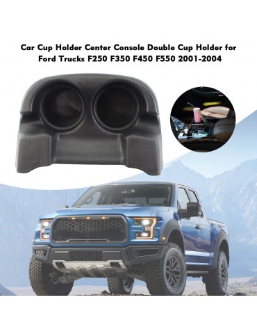 Car Cup Holder Center Console Double Cup Holder Replacement for Ford Trucks F250 F350 F450 F550 2001-2004 1C3Z3613562AAA