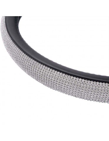 Novel Shinning Crystal Car Steering Wheel Cover Soft Leather with Beautiful Rhinestones Cool Auto Accessories