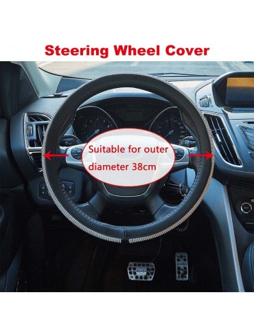 Novel Shinning Crystal Car Steering Wheel Cover Soft Leather with Beautiful Rhinestones Cool Auto Accessories