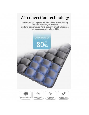 Air Seat Cushion for Office, Driving, Gaming Chair- 3D Stereo Air Cushion for Hip Stress Relief