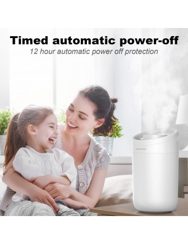 3L Large Capacity USB Humidifier Portable Humidifier for Car, Office, Bedroom, Mini Air Purifier Vaporizer Household Humidifier with Two Spray Nozzles, Whisper-Quiet Operation