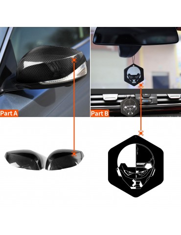 Carbon Fiber Rear Mirror Stickers Replacement For Infiniti Q50 Q60 QX50 QX60 Accessories