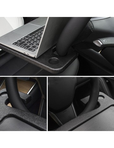 1PCS Car Steering Wheel Eating Tray/Laptop Desk Black Replacement for Tesla Model 3 S X Y