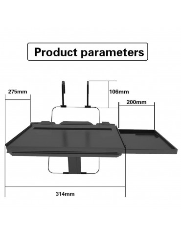 Universal Car Steering Wheel Seat Tray Desk Travel Table Laptop, Tablet Desk Headrest Tray for Working Writing Eating