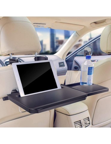 Universal Car Steering Wheel Seat Tray Desk Travel Table Laptop, Tablet Desk Headrest Tray for Working Writing Eating