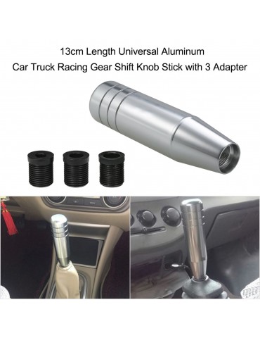 13cm Length Universal Aluminum Car Truck Racing Gear Shift Knob Stick with 3 Adapter