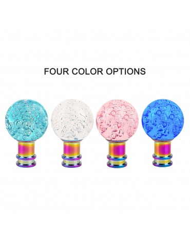 Acrylic Crystal Bubble Shift Knob Round Ball Shift Knob Transparent Gear Shifter Pink