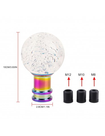 Acrylic Crystal Bubble Shift Knob Round Ball Shift Knob Transparent Gear Shifter Pink