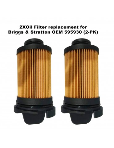 2XOil Filter replacement for Briggs & Stratton OEM 595930 (2-PK)