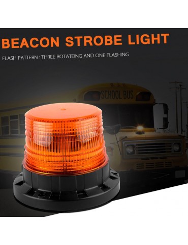 LED Strobe Light Emergency Warning Flash Beacon Light with Magnetic Base for Truck Vehicle School Bus