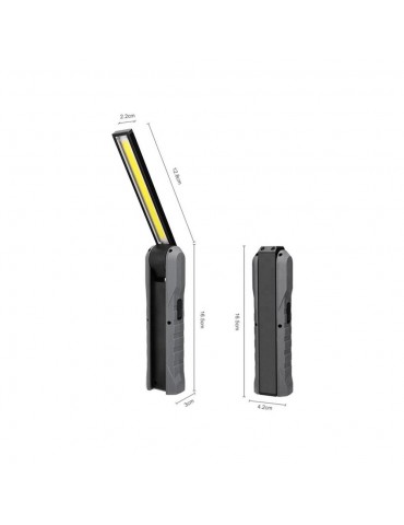 Portable Foldable USB Work Light 4 Mode COB Flashlight Rechargeable Magnetic LED Torch Flexible for Garage Mechanic Auto Car Truck Repair Camping Hiking Emergency