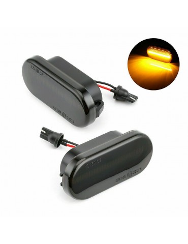 Dynamic LED Side Indicator Black Smoke Turn Signal Replcement for FORD/SEAT/SKODA/VW/LUXFACTORY