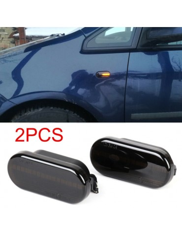 Dynamic LED Side Indicator Black Smoke Turn Signal Replcement for FORD/SEAT/SKODA/VW/LUXFACTORY