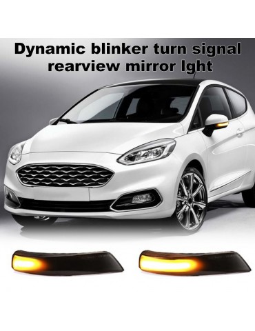 2pcs Dynamic Turn Signal Light LED Side Wing Rearview Mirror Indicator Blinker Light Replacement For Ford Fiesta Mk7 B-Max 2008-2017