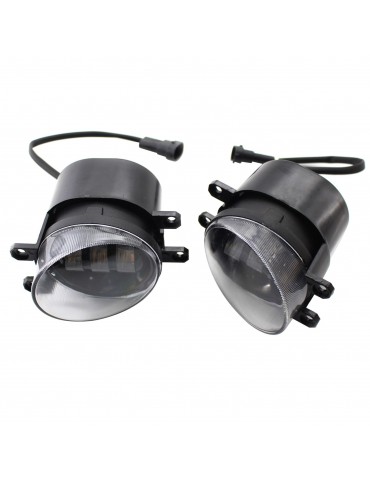 2pcs Fog Light Lamp White/Yellow Dual Color LED Bumper Driving Fog lamp Replacement For Toyota