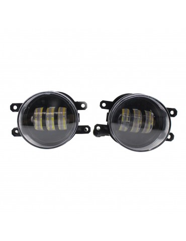 2pcs Fog Light Lamp White/Yellow Dual Color LED Bumper Driving Fog lamp Replacement For Toyota