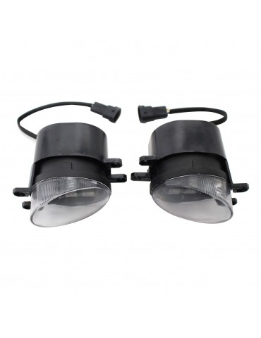 2pcs Fog Light Lamp White/Yellow Dual Color LED Bumper Driving Fog lamp Replacement For Toyota