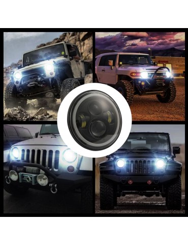 1pc 7 Inch Round Shaped LED Front Headlight Replacement For Jeep Wrangler JK LJ TJ CJ Motorcycles Headlight