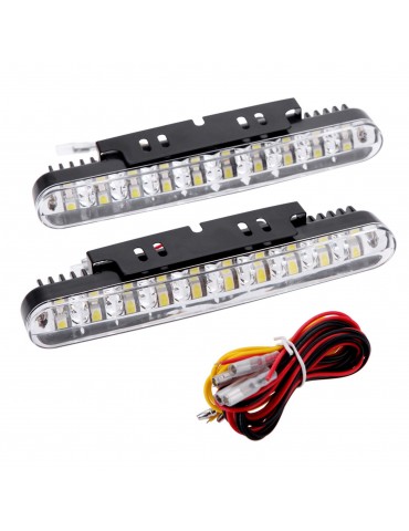 2pcs 30LEDs Car Daytime Running Light DRL Daylight Lamp with Turn Signal Indicators Lights