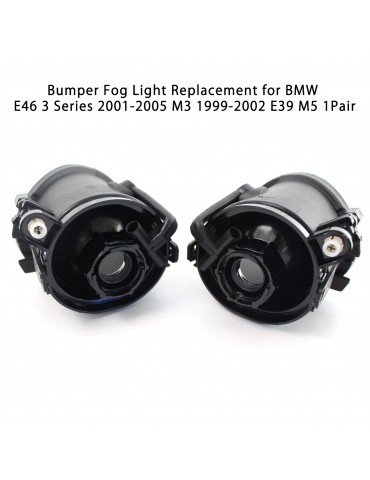 Bumper Fog Light Replacement for BMW E46 3 Series 2001-2005 M3 1999-2002 E39 M5 1Pair(No bulbs)