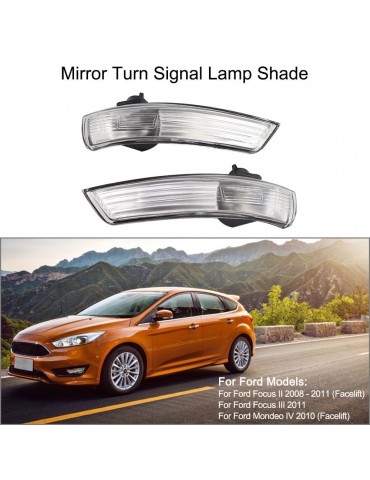 Pair of Mirror Turn Signal Corner Light Lamp Cover Shade Screen for Ford Focus II 2 III 3   Mondeo