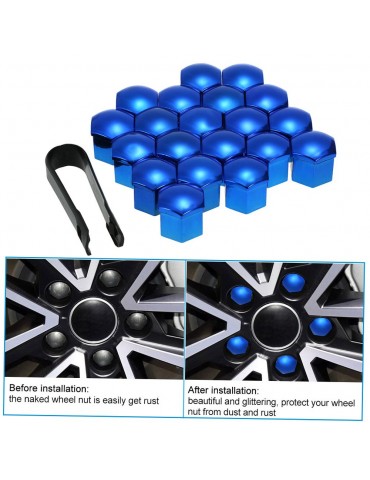 20pcs Universal 21mm Wheel Nut Covers Lug Nut Caps Screw Protector