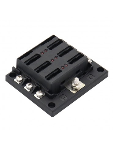 6 Way Blade Fuse Block Fuse Holder Box New 6 Circuit ATP/ATC/ATO with LED Indicator Adjustable 180 Degree Rotating Cover for Dual-use(Fuses not Included) Replacement for Car Truck Motorcycle Minibus