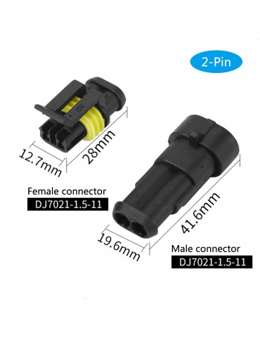 240Pcs Waterproof 1-6 Pin Electrical Wire Connector & Standard Mini Blade Fuses Kit for Car Motorcycle