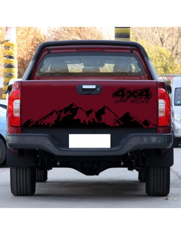 Car Stickers 4X4 Off Road(44*17cm)+Mountain Graphic Decal(150*27cm) Sticker for Car Truck Exterior Accessories