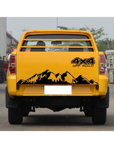 Car Stickers 4X4 Off Road(44*17cm)+Mountain Graphic Decal(150*27cm) Sticker for Car Truck Exterior Accessories