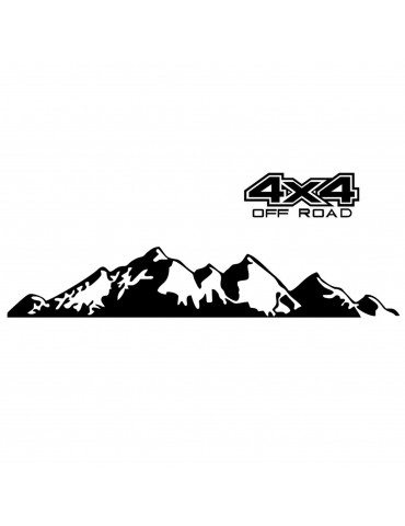 Car Stickers 4X4 Off Road(44*17cm)+Mountain Graphic Decal(150*27cm) Sticker for Car Truck Exterior Accessories