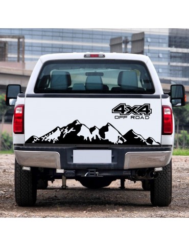 Car Stickers 4X4 Off Road(44*17cm)+Mountain Graphic Decal(150*27cm) Sticker for Car Truck Exterior Accessories