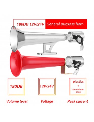 Automobile Air Horn Car Horn 12.0V 24V Universal Loud Sound Waterproof Horn Refitting Horn Air Horn 180DB Whisting Horn