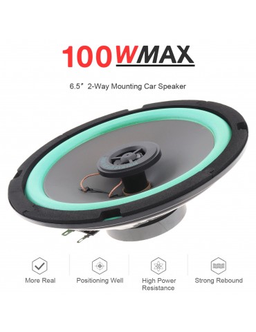 1Pcs 6.5 Inch 100W Car HiFi Coaxial Speaker Vehicle Door Auto Audio Music Stereo Full Range Frequency Speakers for Cars