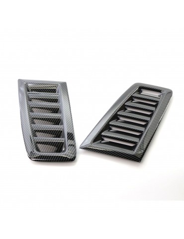 One Pair Hood Vents Replacement for Ford Focus RS Carbon Pattern