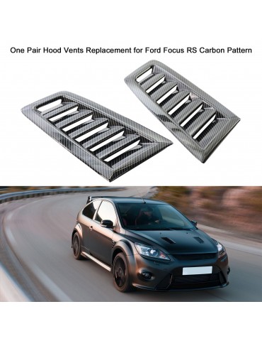 One Pair Hood Vents Replacement for Ford Focus RS Carbon Pattern