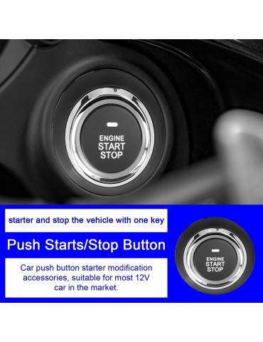 Universal RFID Car Alarm System Intelligent Engine Starts Stop Push Button ID Card Keyless Entry Anti-Theft System 12.0V