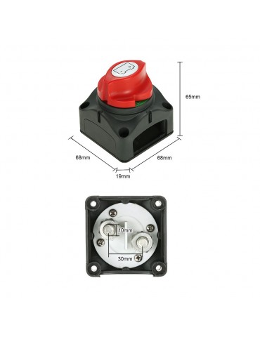 Battery Selector Switch Isolator Disconnect Rotary Switch Cut On/Off for Car RV Marine Boat