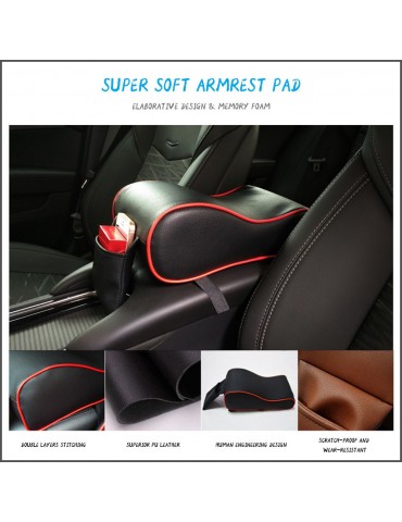 Car Memory Foam Armrest Pad Universal Arm Rest Box Pads Super Soft Auto Armrests Covers Protective Case Pad