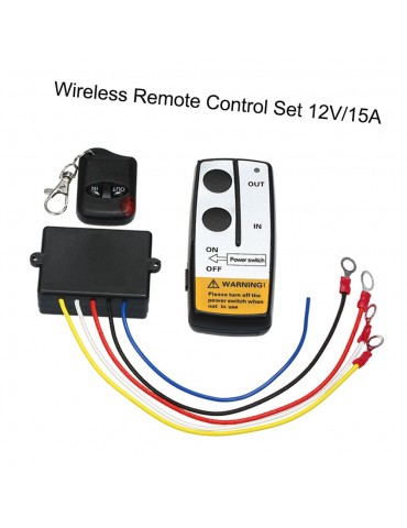 Remote Control Winch Wireless Remote Control Set 12V/15A for Jeep ATV Truck Winch